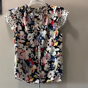 Floral and Polka Dot Blouse